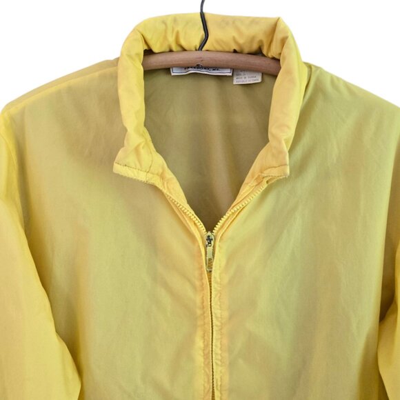 Vintage L.L. Bean Aspen Anorak Yellow Nylon Jacket Mens Large Packable Hooded - Picture 5 of 10